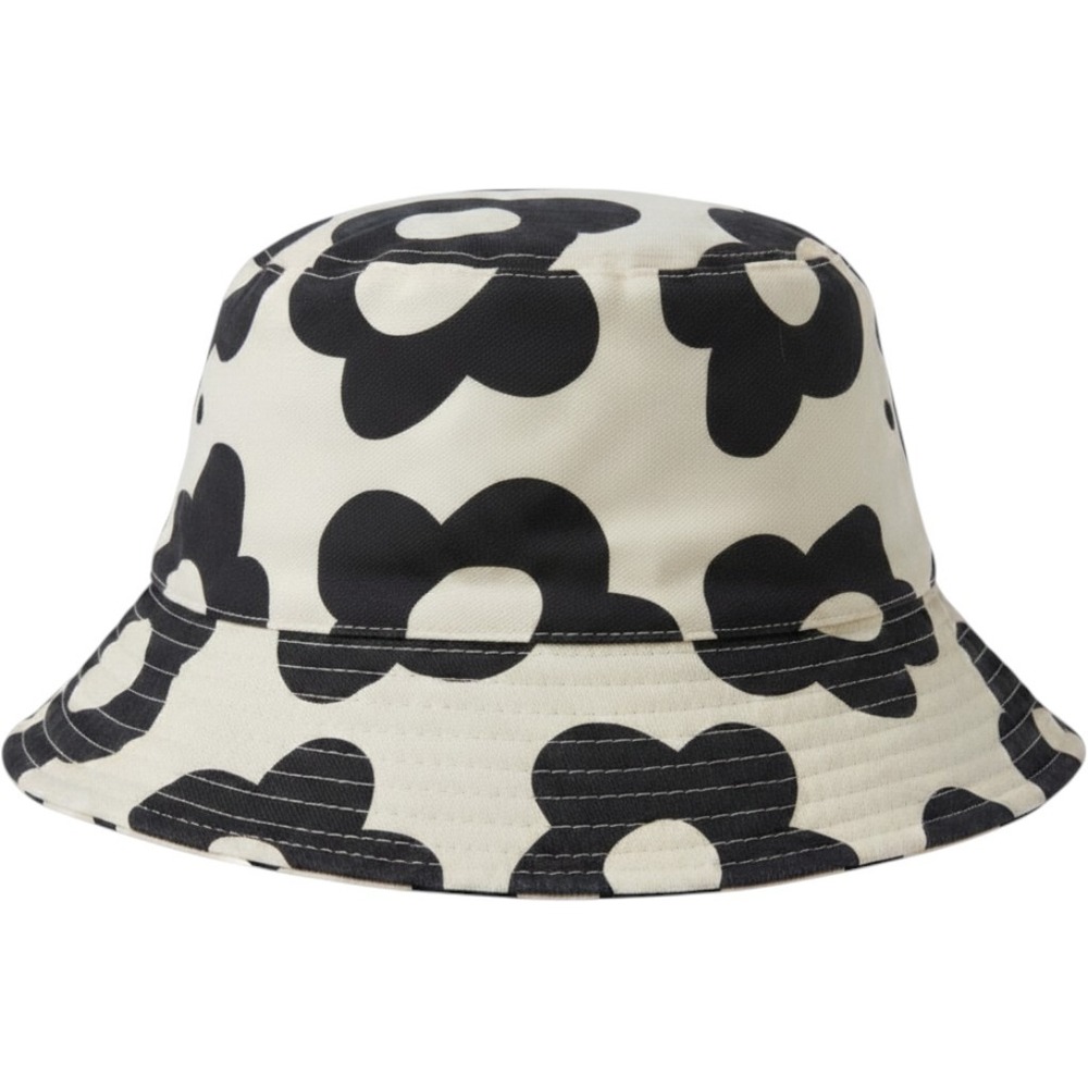 BYOS Black White Floral‎ Print Bucket Hat Sun Hat NWT